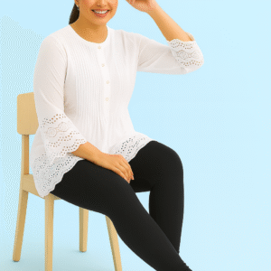 Women's Plain Cotton Leggings – Black