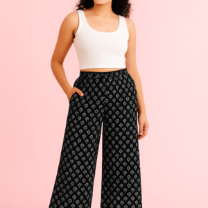 Printed Palazzo – Black A