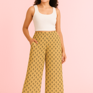 Printed Palazzo – Mustard A