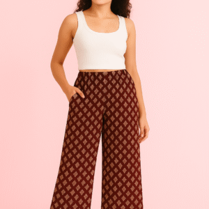 Printed Palazzo – Maroon A