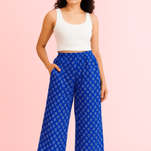 Printed Palazzo – Royal Blue A