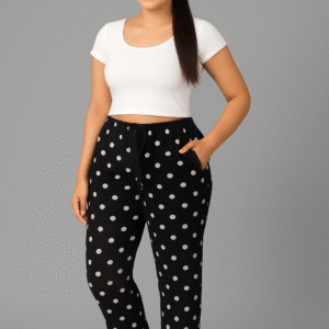 Printed Track Pants – Black