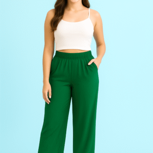 Pocket Palazzo – Bottle Green