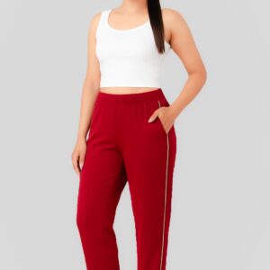 Plain Track Pants – Red