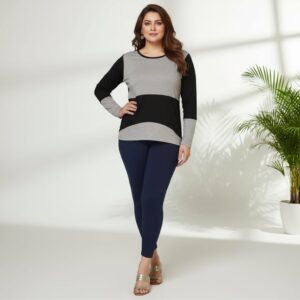 Ankle Length Leggings – Navy Blue